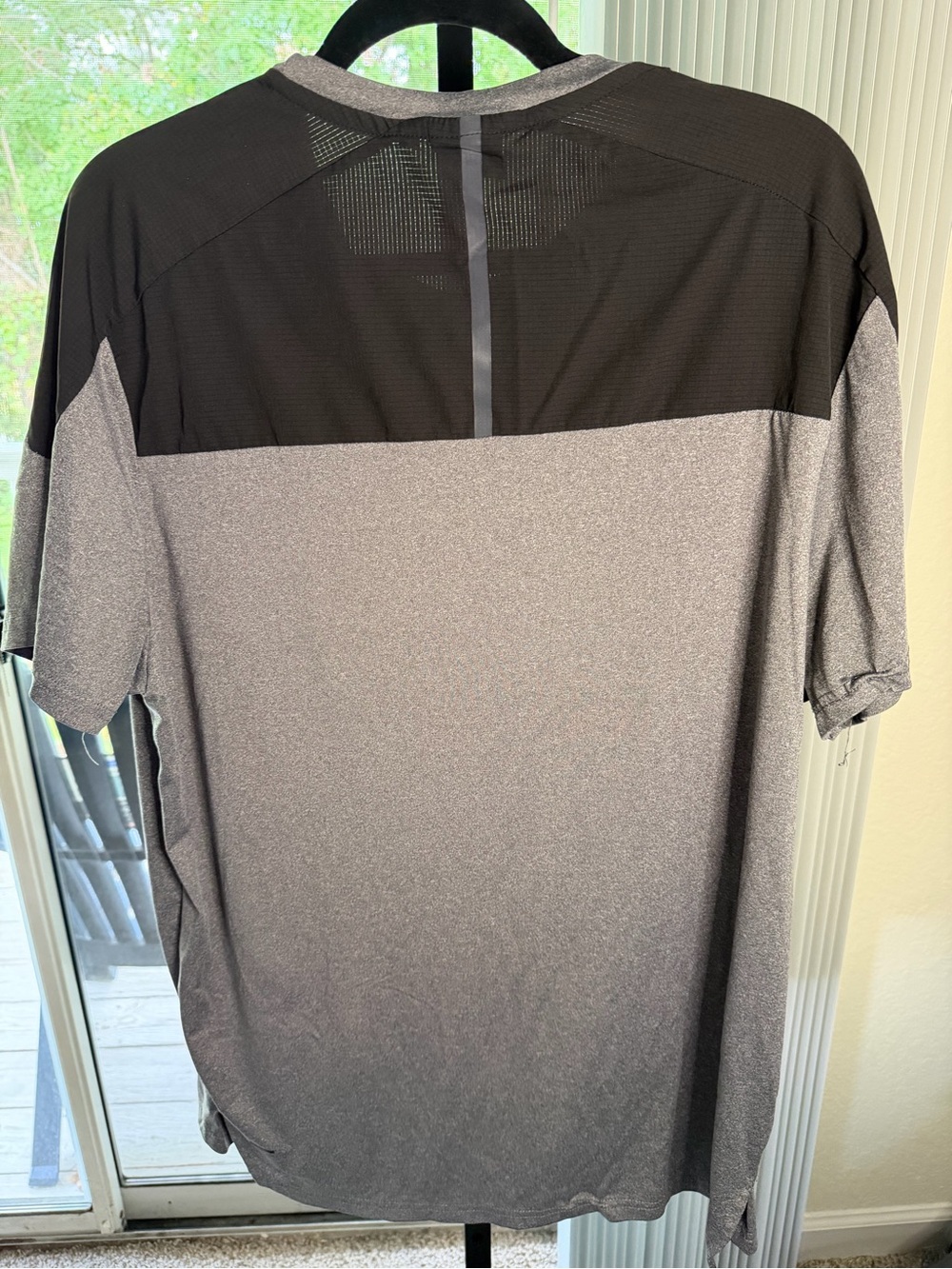 Spyder Active Gray Short-Sleeve Athletic Tee with Black Shoulder Panels - Picture 7 of 7